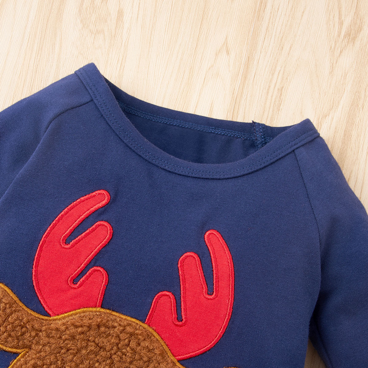 Baby Reindeer Applique Jumpsuit