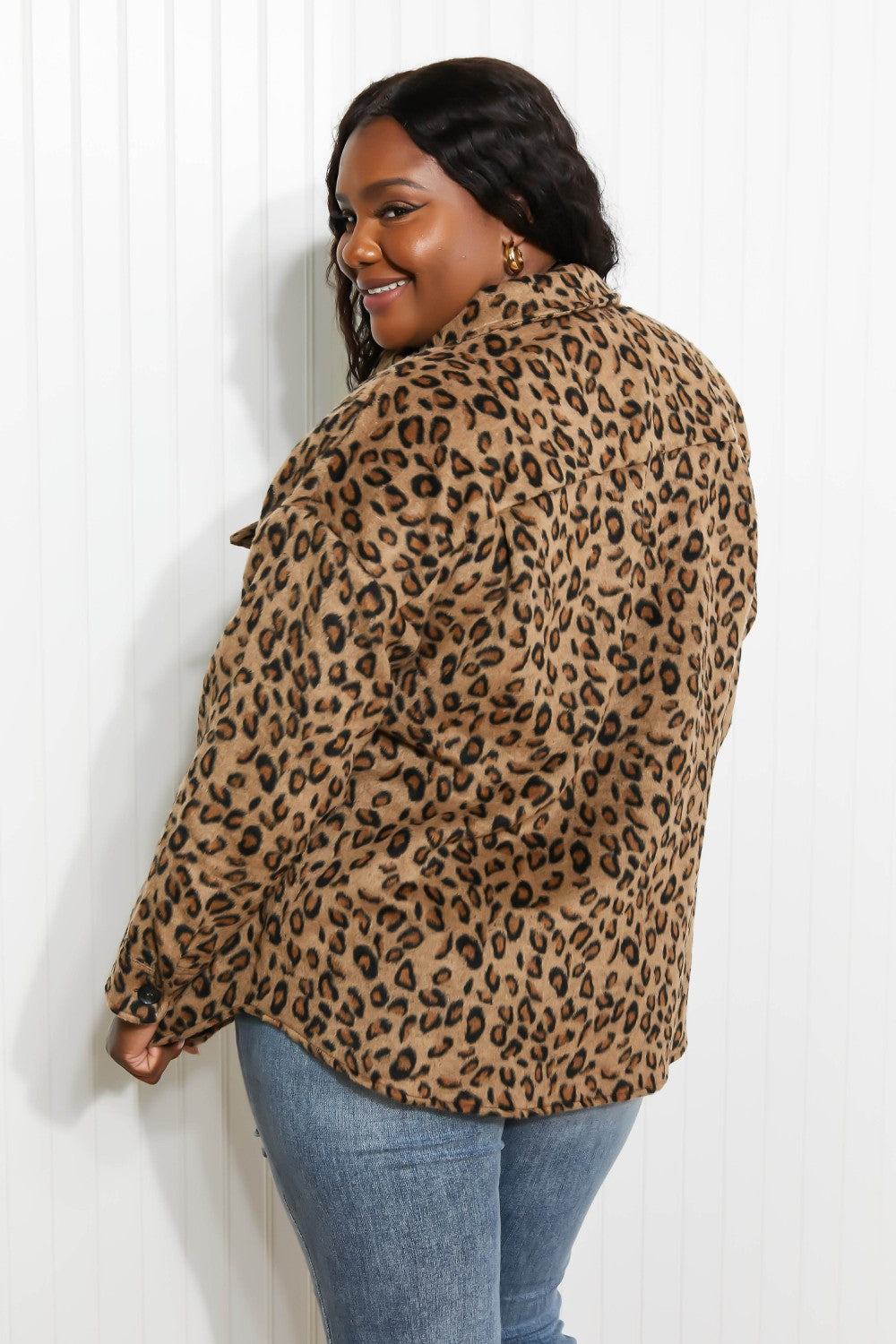 Jodifl Driving Me Wild Full Size Run Leopard Jacket