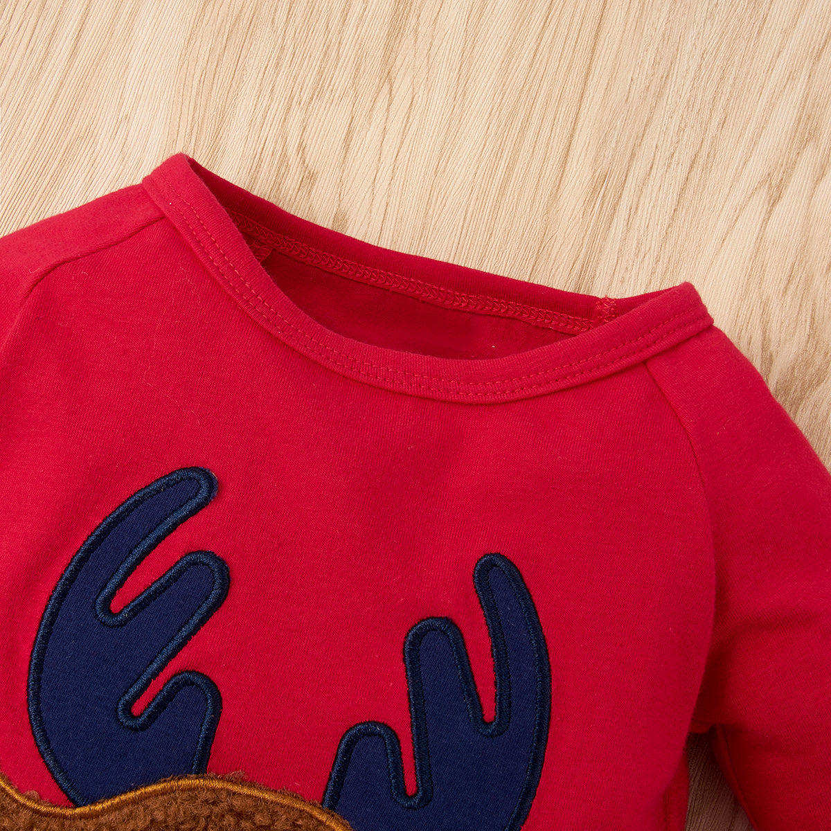 Baby Reindeer Applique Jumpsuit