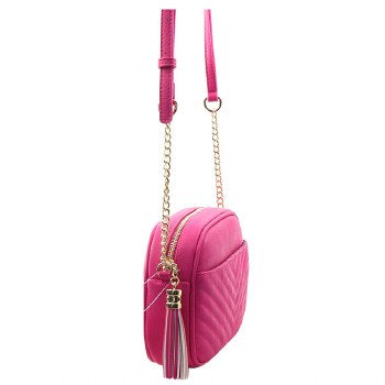 Fuchsia quilted handbag