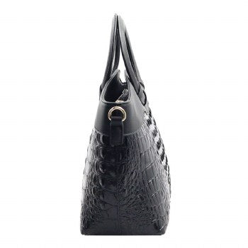 Black croc handbag