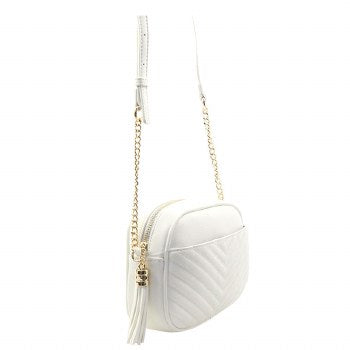 White quilted handbag