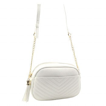 White quilted handbag