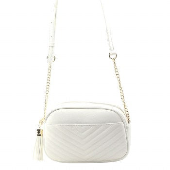 White quilted handbag